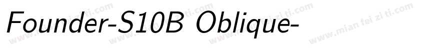 Founder-S10B Oblique字体转换